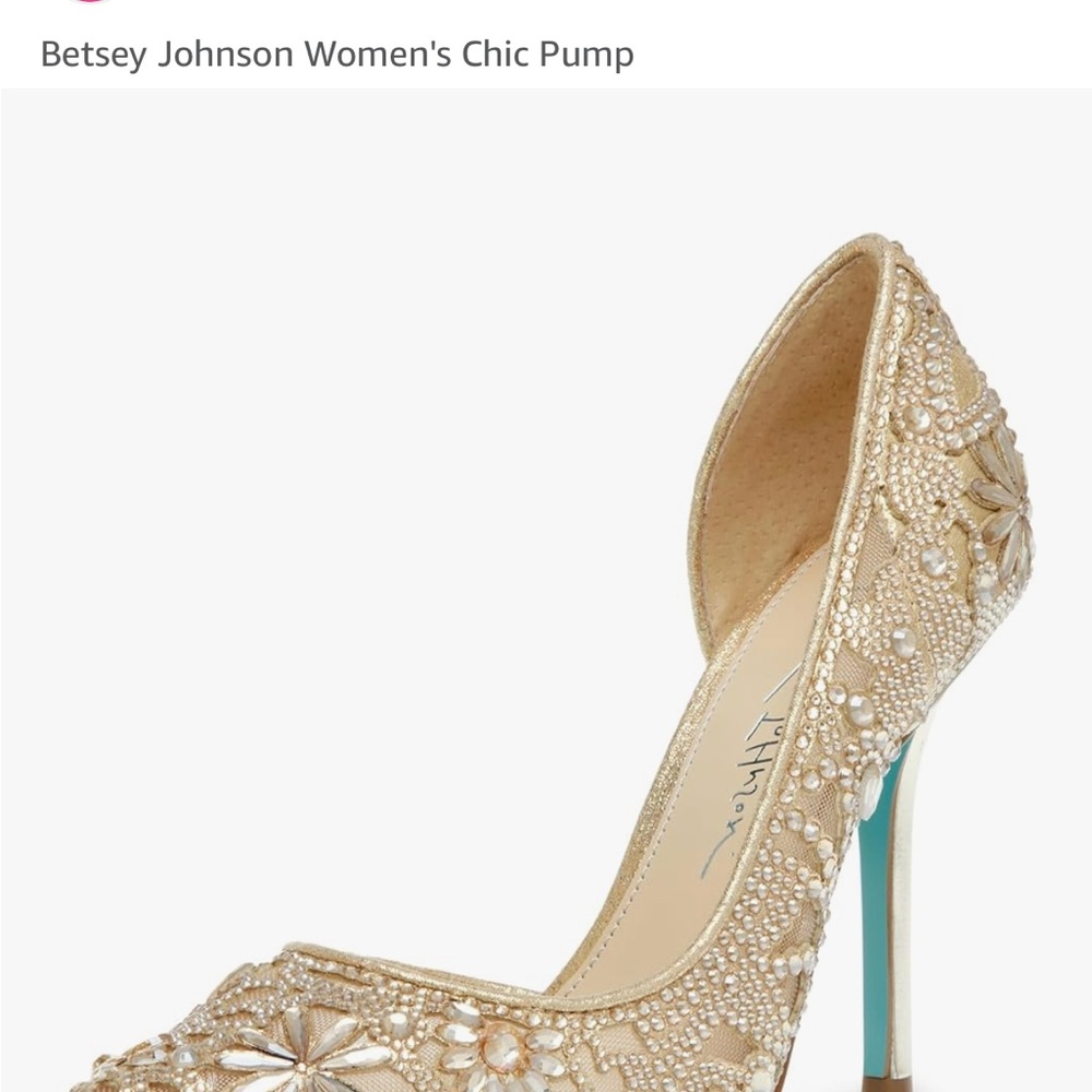 Betsey Johnson Gold Glitter Heels Timeless Elegance